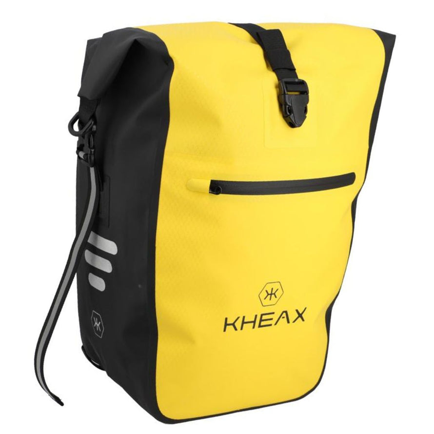 Sacoche pour vélo imperméable avec compartiments intérieurs et système de fixation rapide sur porte-bagage