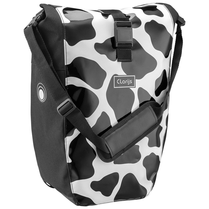 Sacoche vélo arrière Clarijs SoloBag 24L camouflage, étanche et recyclée, idéale pour vos trajets quotidiens à vélo