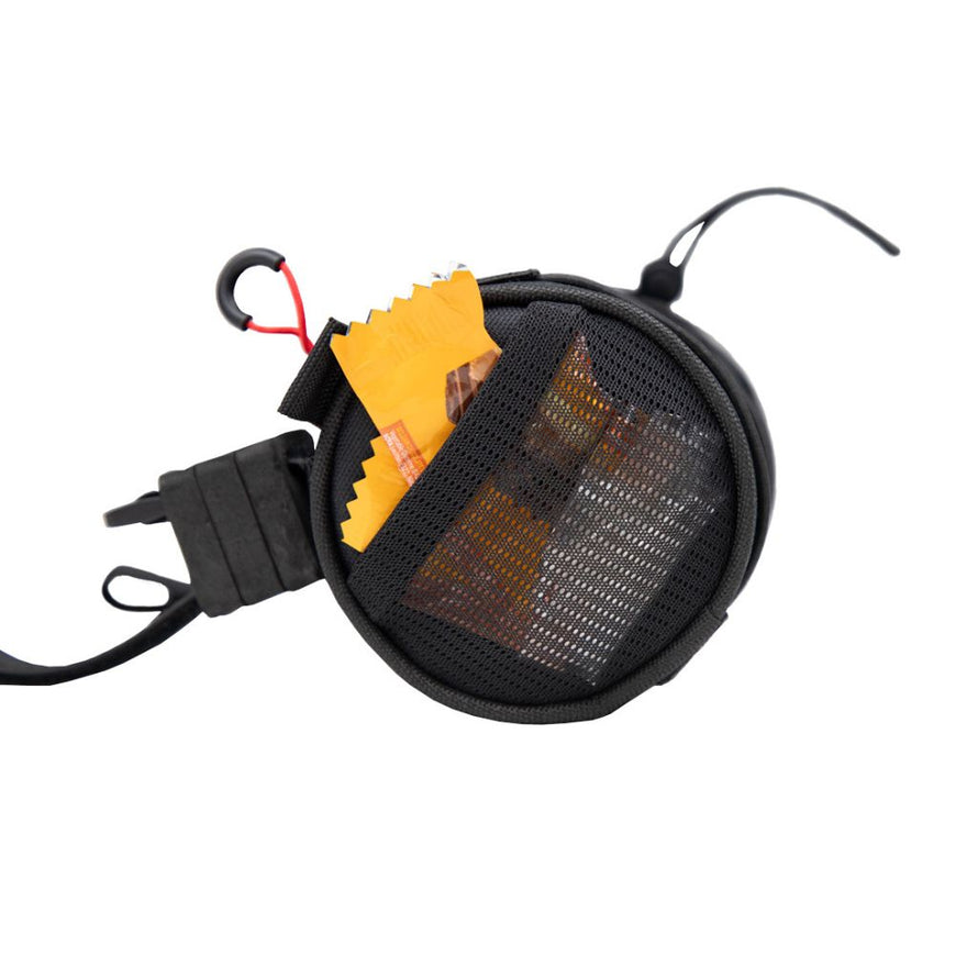 Vue latérale de la sacoche de guidon Zéfal Z Adventure F1 avec poche filet