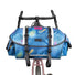 Sacoche vélo guidon 12L Zeitgeist Swift Industries bleu multicolore avec sangles noires robustes