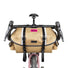 Sacoche vélo guidon 12L Zeitgeist Swift Industries taupe avec sangles noires et détails roses