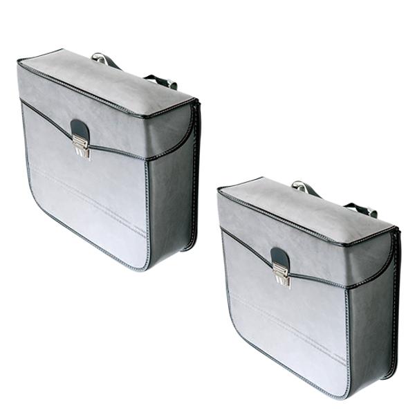 Sacoche double vélo 2x18L vintage Sporfabric grise