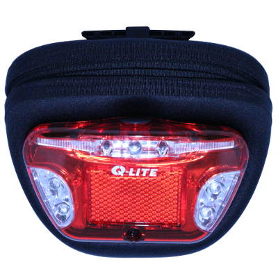 Sacoche vélo sur tige de selle avec fixation feu - Q-Lite - #5