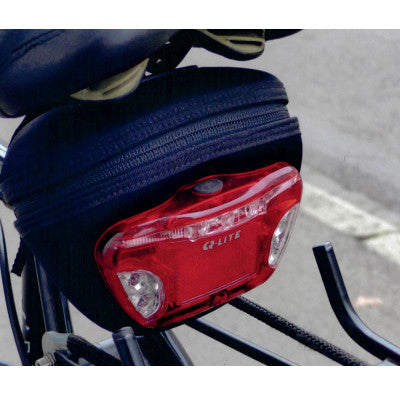 Sacoche vélo sur tige de selle avec fixation feu - Q-Lite - #6
