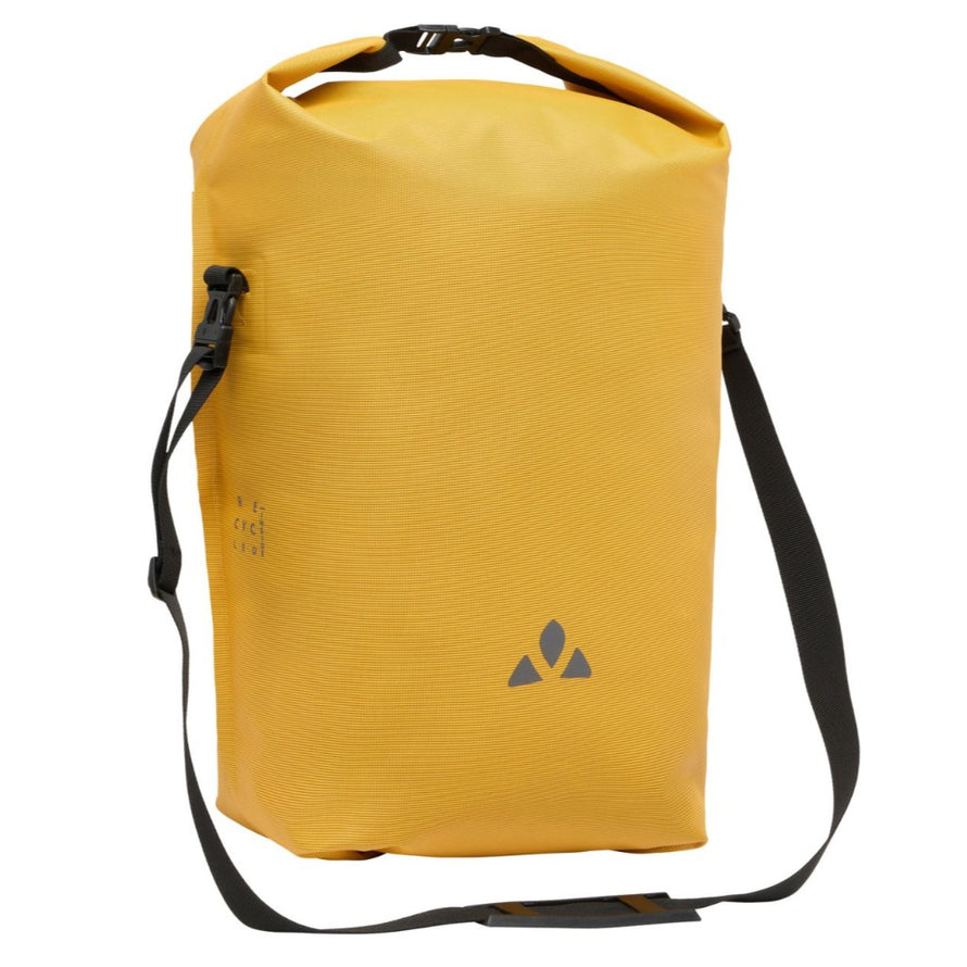sacoche vélo urban cargo vaude 2 en 1 jaune vue de la sacoche