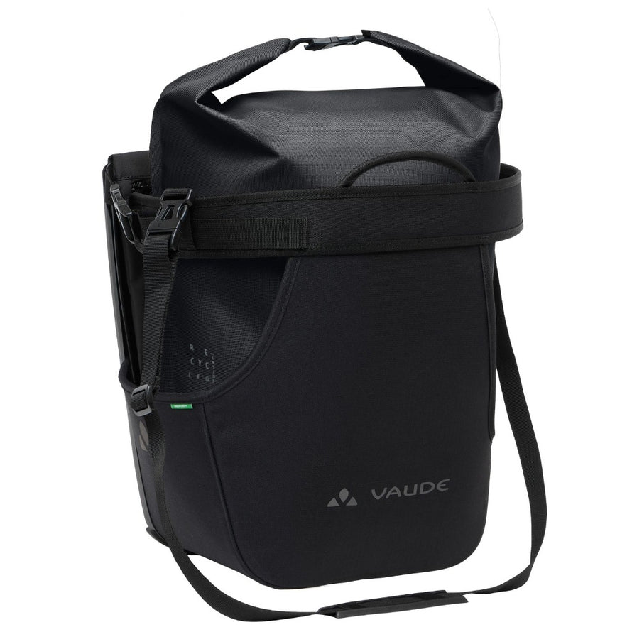 sacoche vélo urban cargo vaude 2 en 1 noire