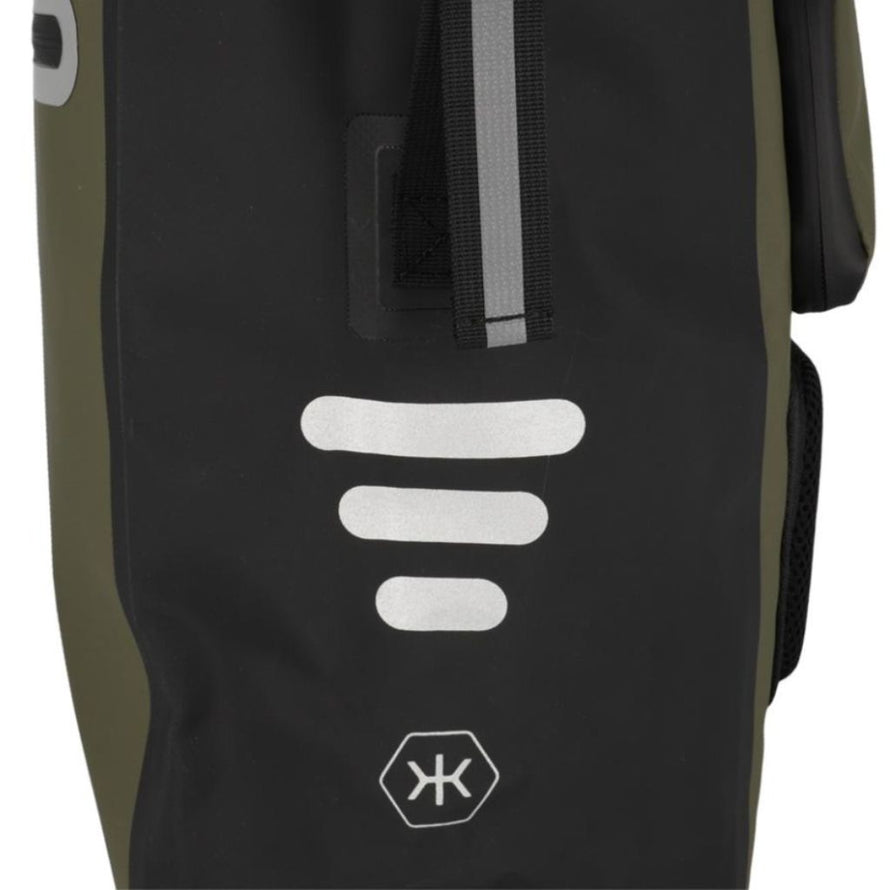 Sacoche vélo convertible en sac à dos Kheax avec éléments réfléchissants