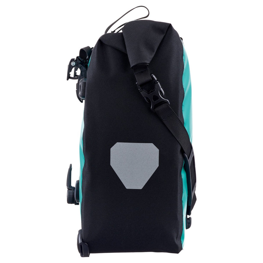 Sacoches arriere Ortlieb Back Roller Free 2 x 20L noir et turquoise, etanches et ideales pour cyclotourisme