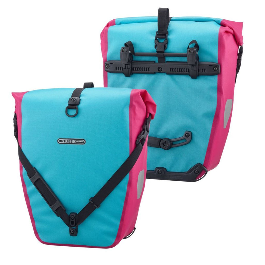 fahrradtasche wasserdicht für e-bike ortlieb Sacoches vélo ville Ortlieb Back-Roller Cyber 2 x 20 litres haute visibilité - Cyber Blue / 40 L