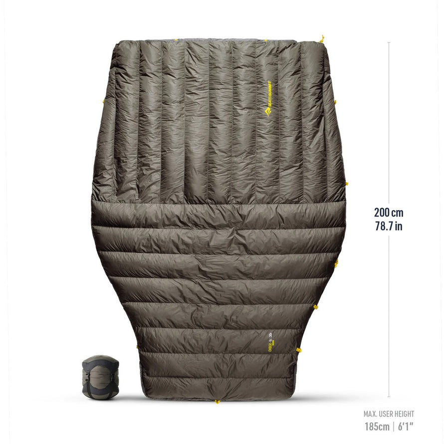 Sac de couchage Quilt Ember Regular -1°C Sea to Summit ultra léger pour randonnée et camping