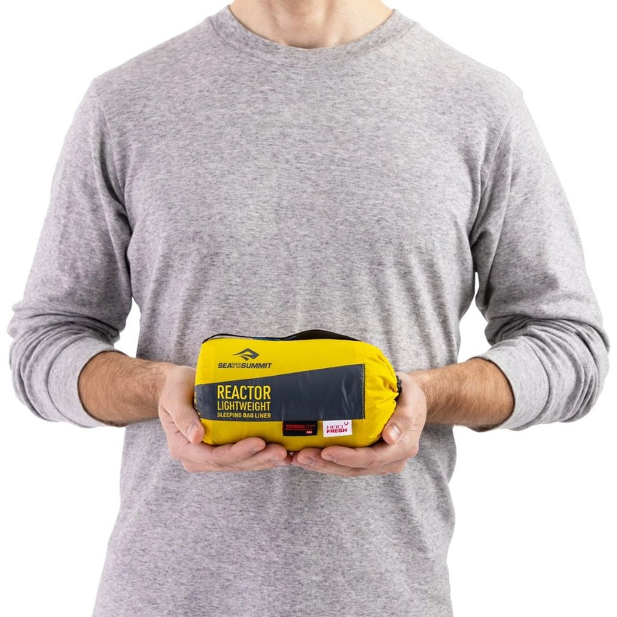 Doublure sac de couchage Reactor Lightweight Sea to Summit confort +4 degrés, ultra légère et compacte