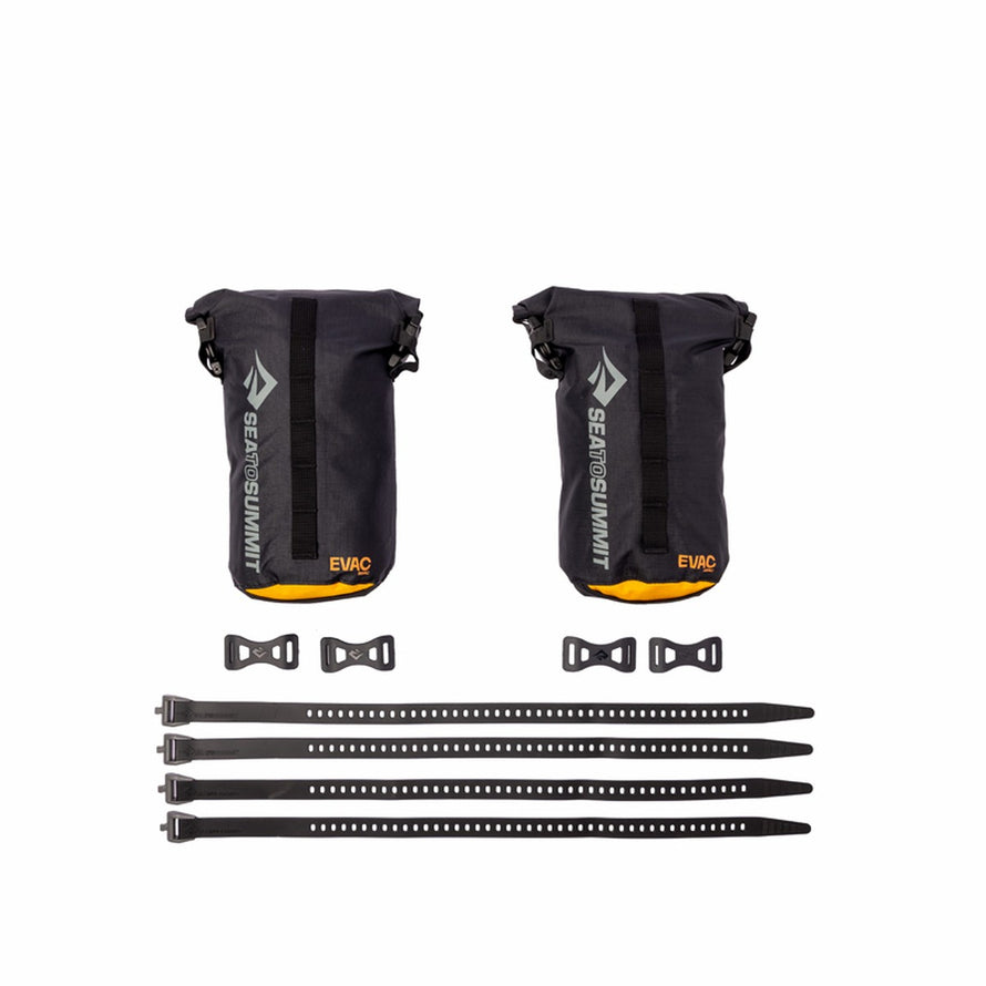 Sac etanche Evac Bikepack Sea to Summit avec accessoires pour fixation cadre velo et protection contre pluie
