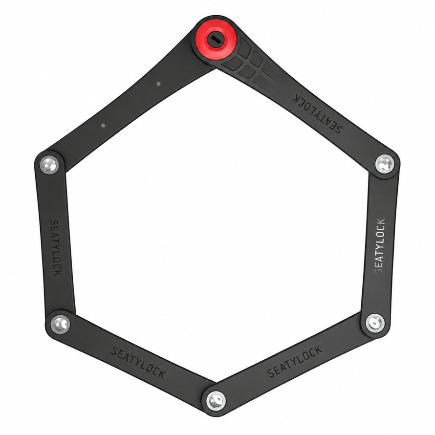Antivol pliant Seatylock Foldylock 110 cm noir, sécurité Sold Secure Gold pour vélo
