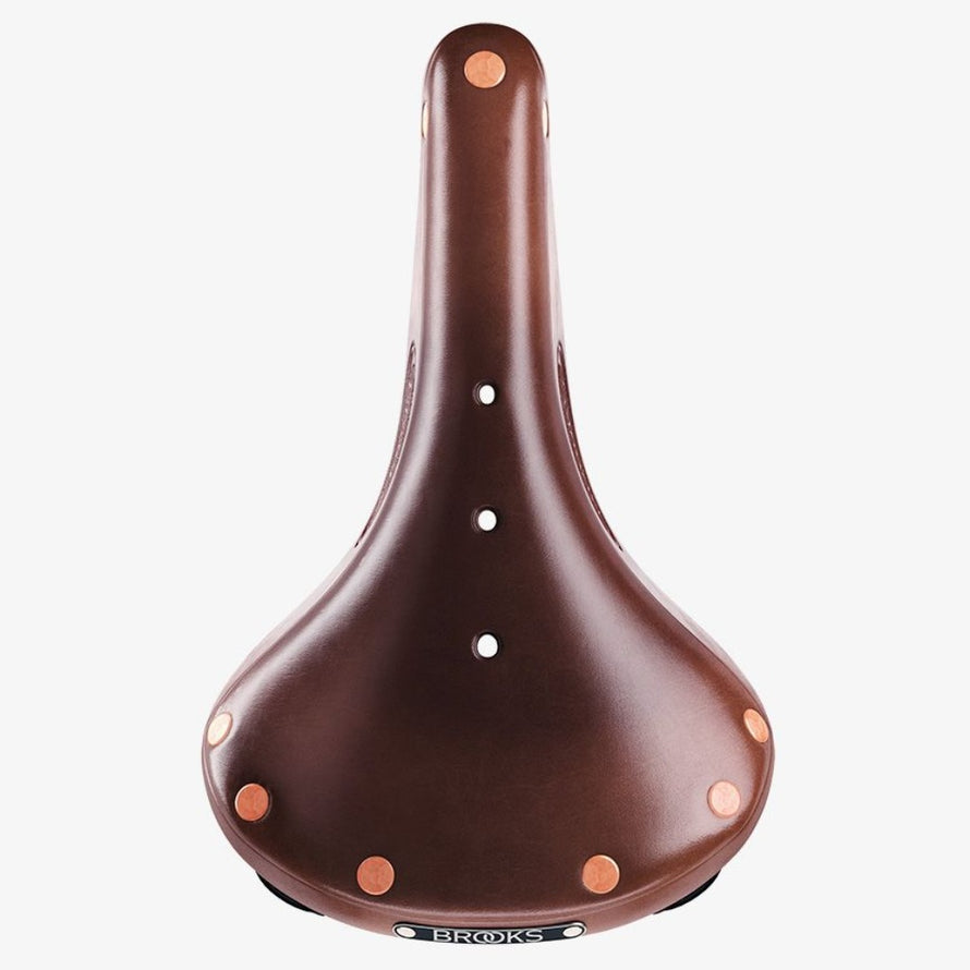 selle de vélo en cuir Flyer spécial Brooks antic brown vue du dessus