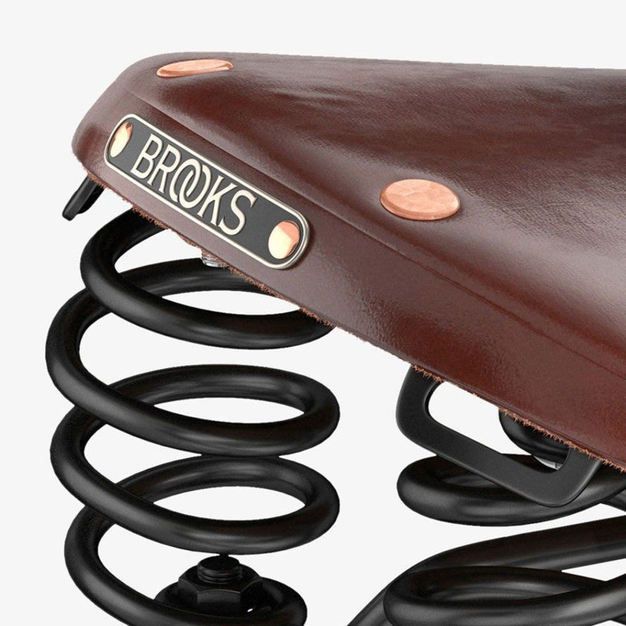 selle de vélo en cuir Flyer spécial Brooks antic brown vue de derrière