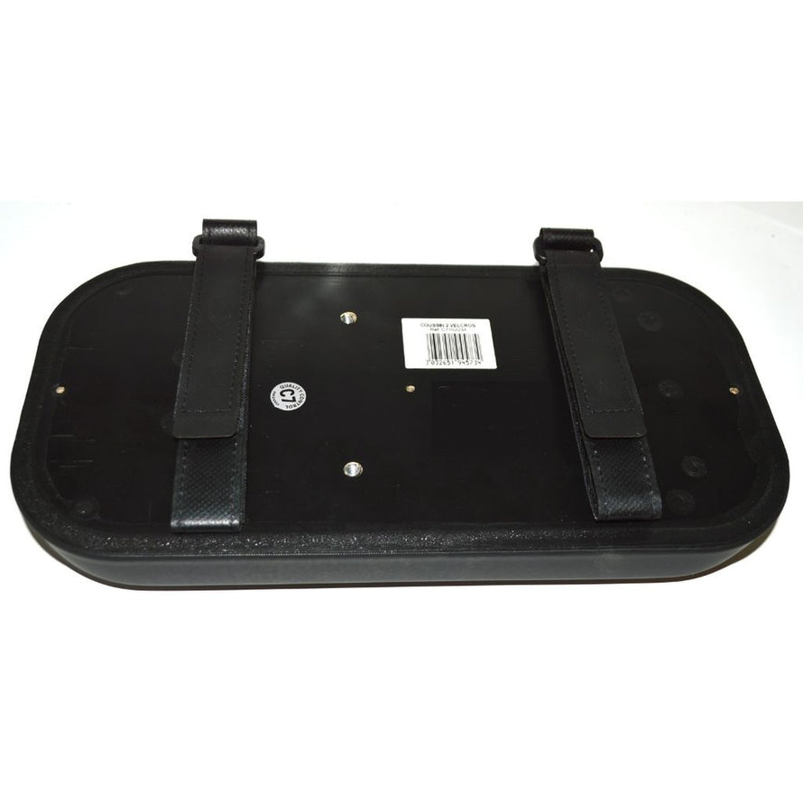 Selle SMP longtail noire pour porte-bagage, conçue pour vélo cargo et transport sécurisé de charges lourdes