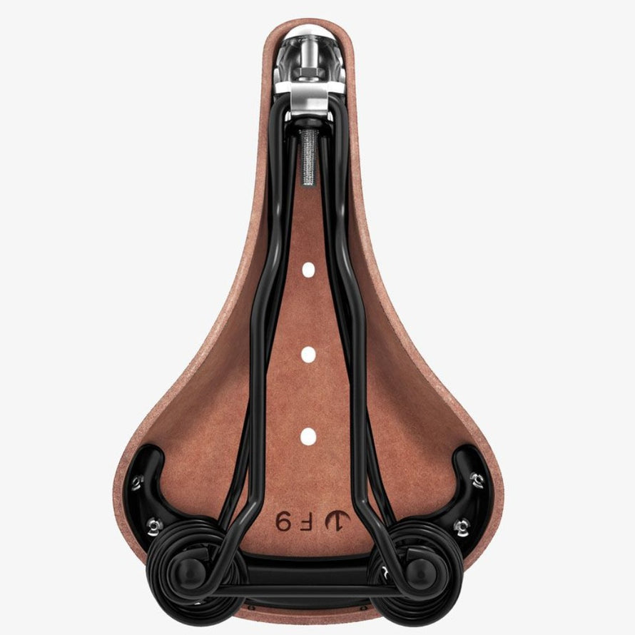 selle de vélo Brooks Flyer en cuir et avec suspensions antic brown