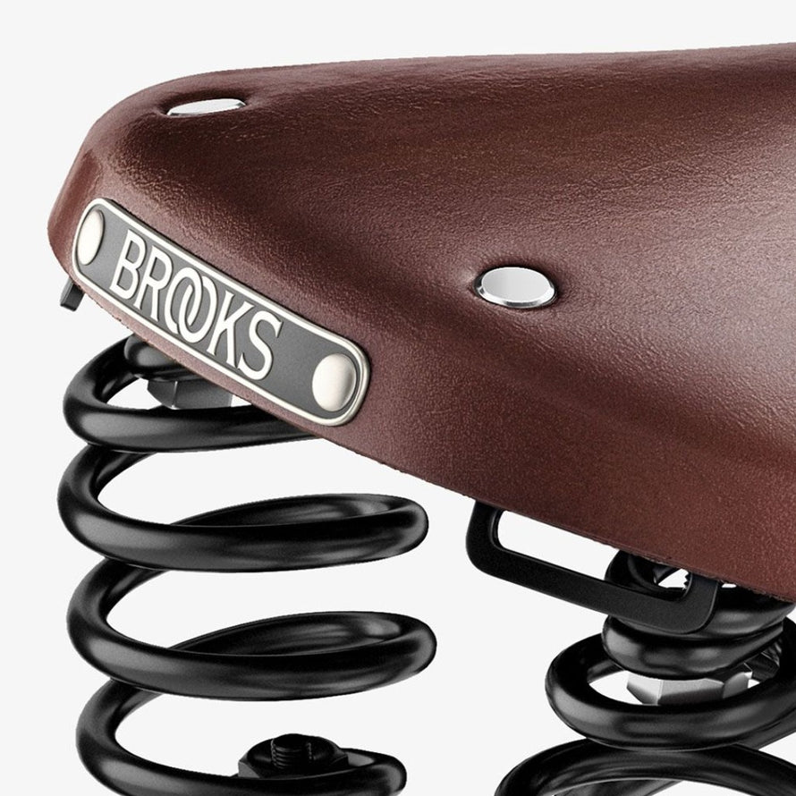 selle de vélo Brooks Flyer en cuir et suspensions