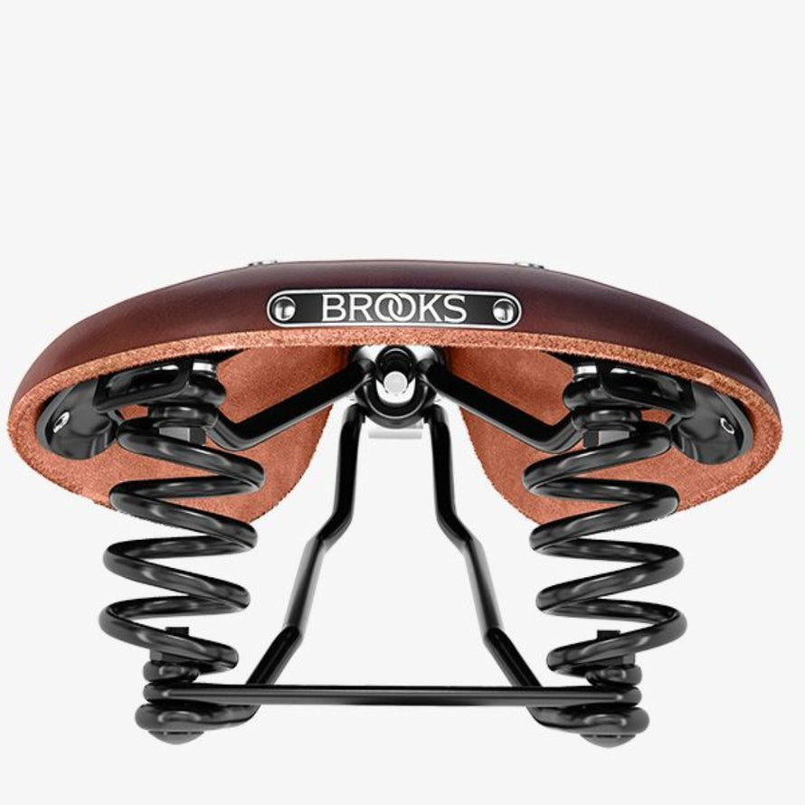 selle vélo Brooks FLyer Short cuir antic brown vue de derriere
