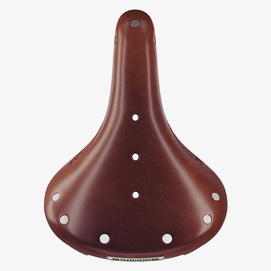 selle vélo Brooks FLyer Short cuir antic brown vue du dessus