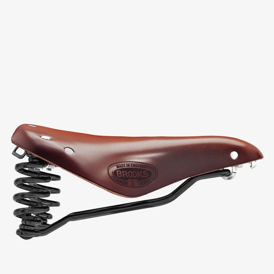 selle vélo Brooks FLyer Short cuir antic brown vue de profil droit