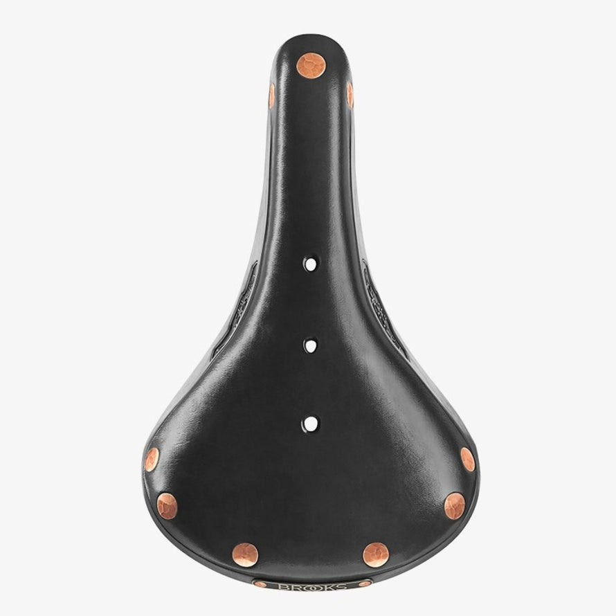 Selle vélo en cuir Brooks B17 special titanium noire  vue du dessus