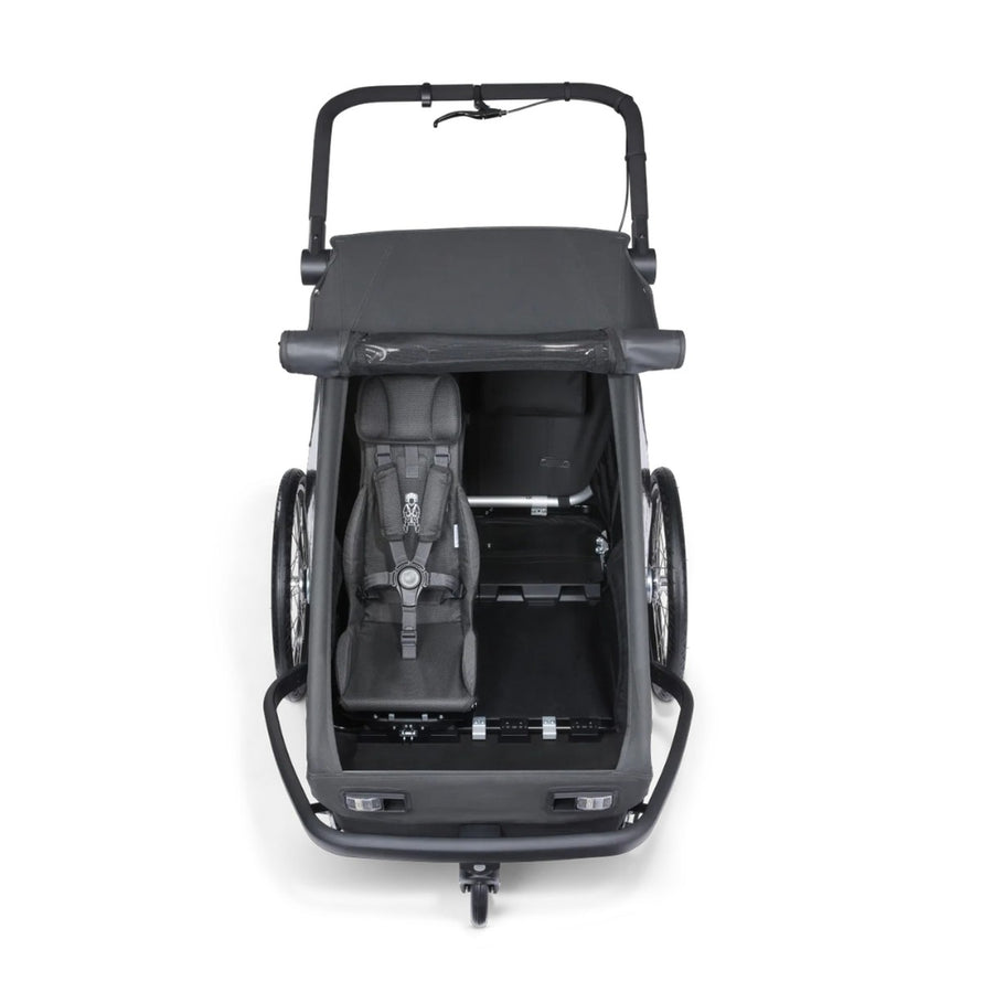 Siege enfant Croozer Yuuna Premium pour remorque velo avec harnais securite ergonomique et confort renforce