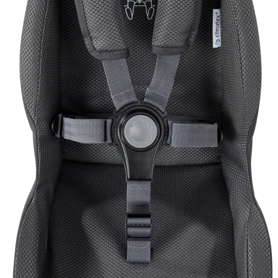 Siege enfant Yuuna Croozer pour remorque velo avec harnais de securite ajustable et tissu respirant