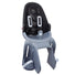 Siege velo enfant arriere Qibbel Air gris fonce avec harnais securite et repose-pieds ajustable