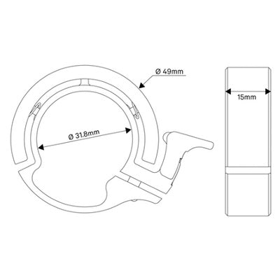 Sonnette pour vélo Knog Oi Classic Cuivre Large - #6