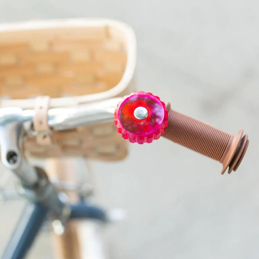Sonnette pour vélo rotative rose Rainette Tokyo Bell