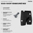 Sous-short rembourré GripGrab Ride noir avec coussin haute qualité et panneaux mesh pour cyclisme confortable