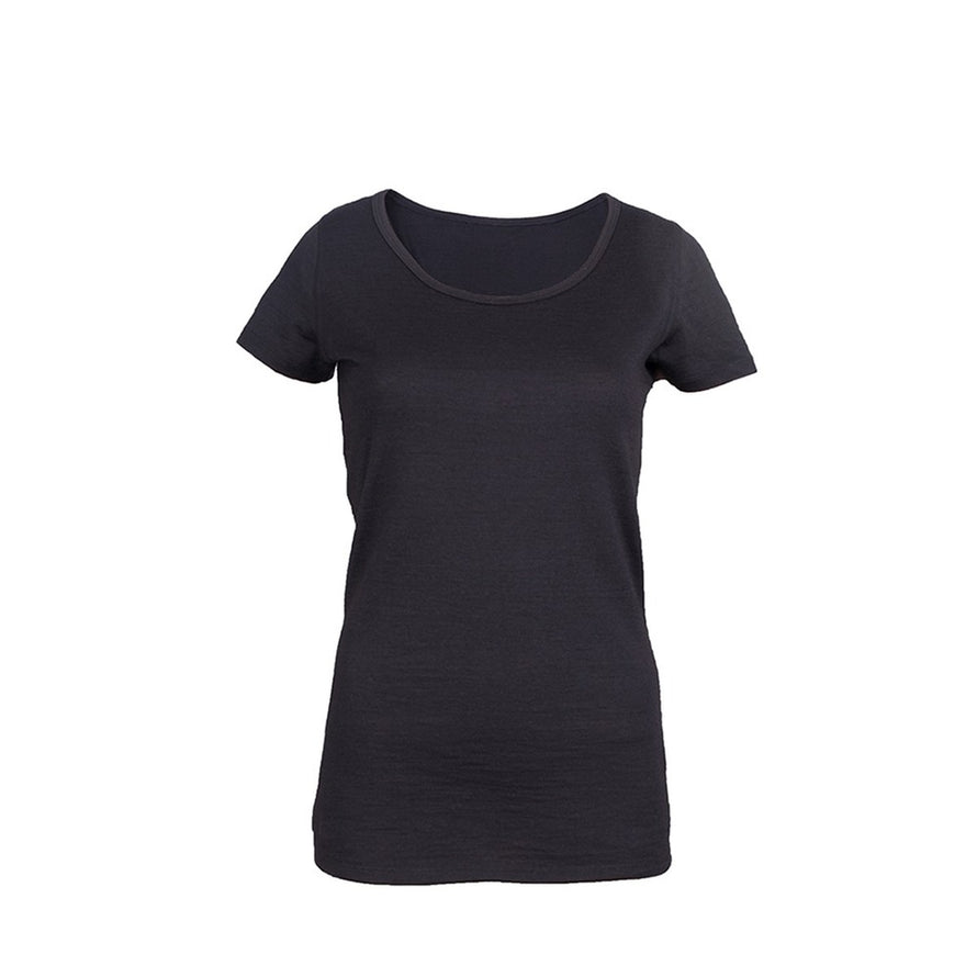 Sous-vetement femme laine merinos manches courtes modele Cali Scoop de Weathergoods Sweden pour un confort thermique optimal