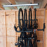 Stashed SpaceRail rangement plafond pour 4 vélos avec crochets pivotants, solution pratique et gain de place efficace