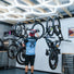 Stashed SpaceRail rangement vélo plafond 8 vélos avec crochets pivotants pour gain de place et sécurité
