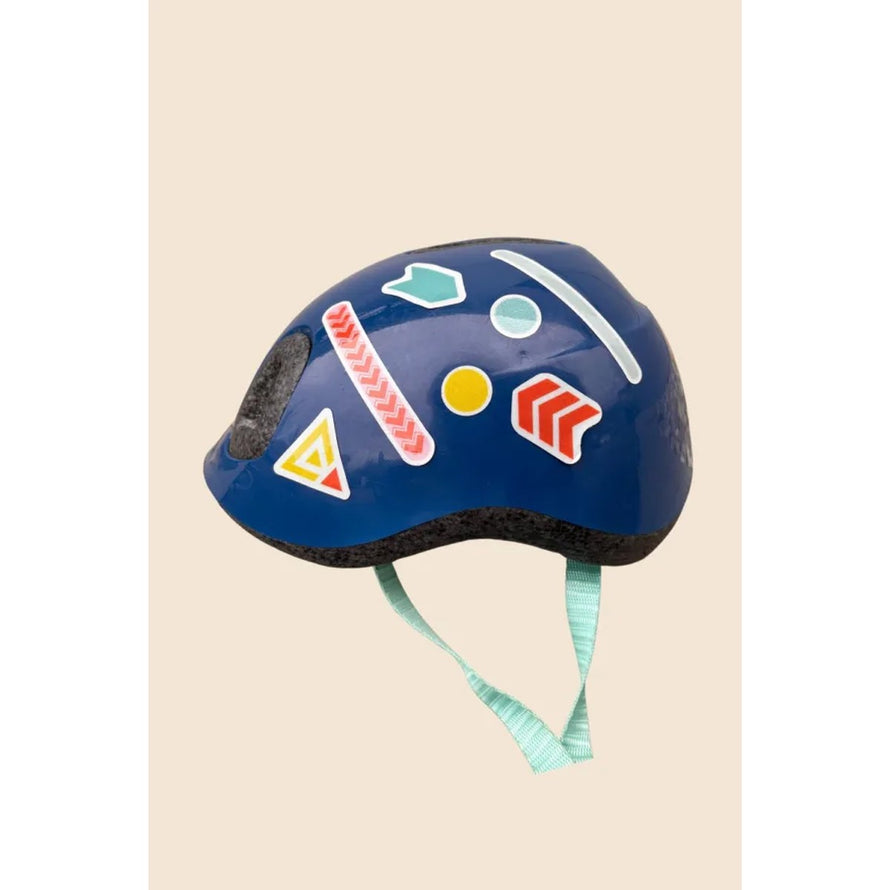 Stickers autocollants reflechissants Titouan modele Suzon et Suzette pour personnaliser casque enfant avec motifs geometriques