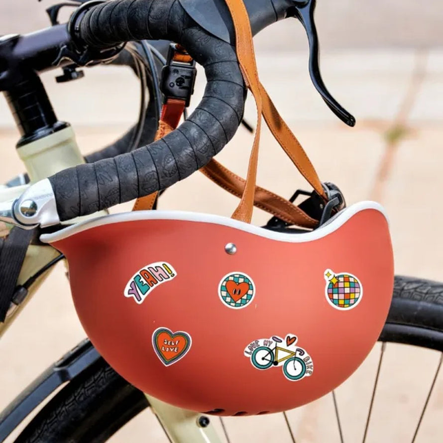 Stickers autocollants reflechissants Titouan modele Suzon et Suzette pour decoration casque et securite velo