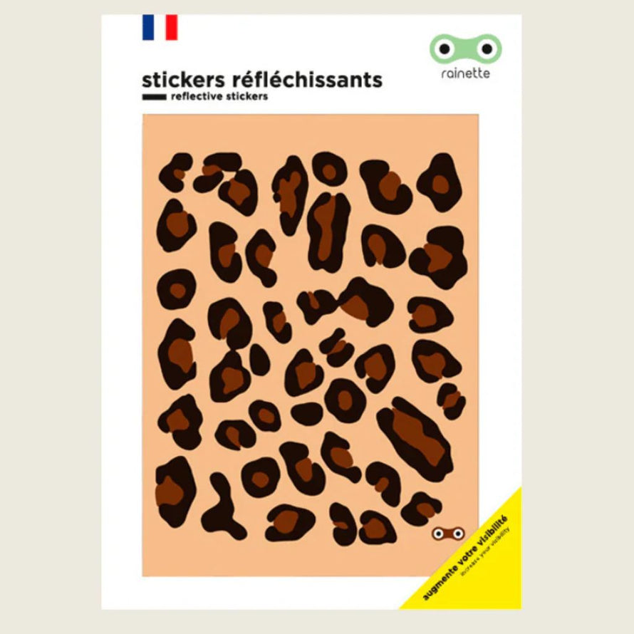 Stickers réfléchissants pour vélo Rainette motif léopard