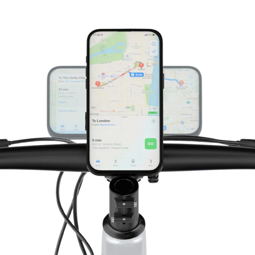 Support téléphone potence vélo Outplorer avec fixation magnétique et verrou de sécurité pour un usage pratique et sûr