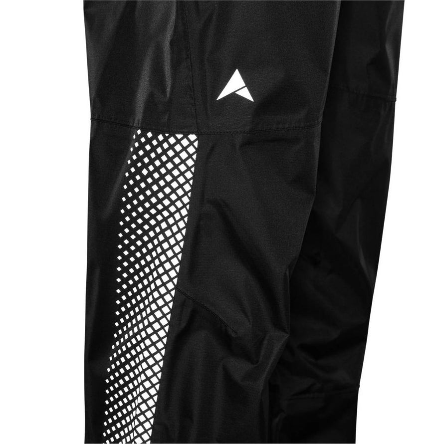 Surpantalon noir en coupe droite avec logo et bandes réfléchissantes pour cyclistes urbains