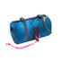 Sacoche guidon vélo Swift Industries Bandito Si600 bleu avec cordon rose, parfaite pour cyclotourisme et bikepacking