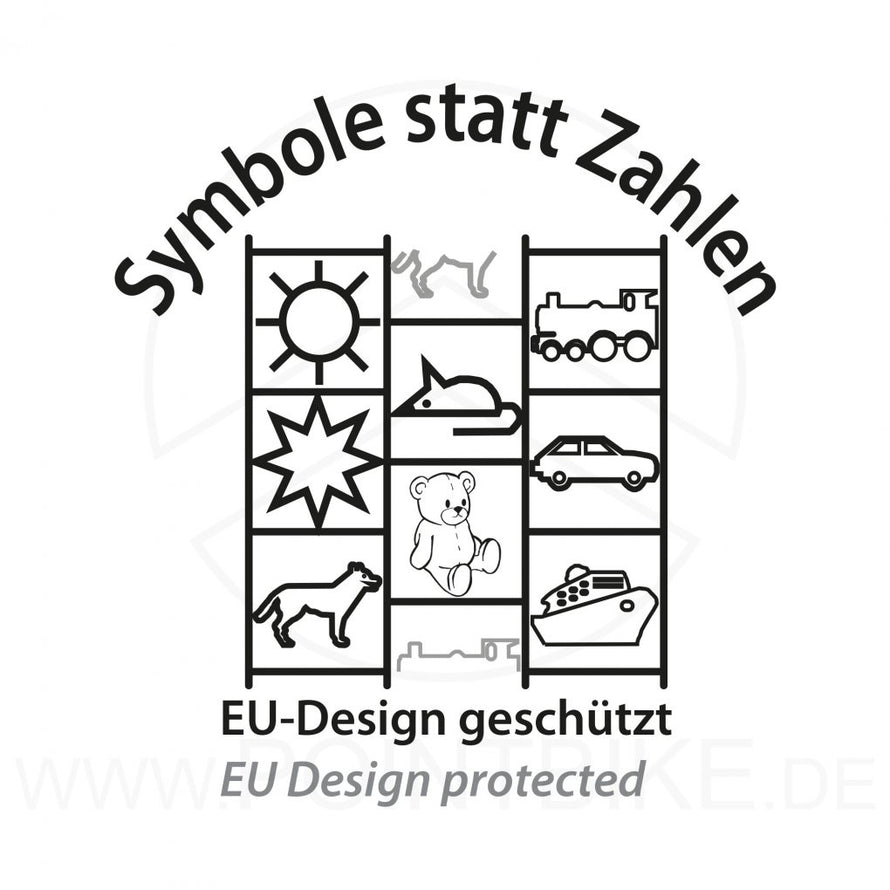 Câble antivol vélo enfant avec code à symboles 