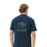T-shirt Vaude Men Loamer bleu marine avec motif stylisé au dos, idéal pour cyclisme et activités outdoor