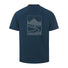 T-shirt Vaude Men Loamer bleu marine avec motif graphique au dos, léger et respirant pour cyclisme