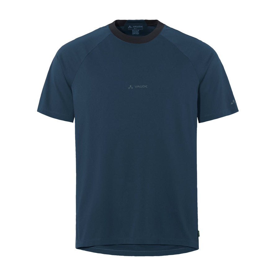 T-shirt Vaude Men Loamer bleu marine uni, léger et respirant, parfait pour cyclisme et activités outdoor