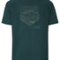 T-shirt Vaude Men Loamer bleu vert avec motif nature au dos, respirant et confortable pour cyclisme et activités outdoor