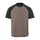 T-shirt Vaude Men Loamer taupe avec manches noires, respirant et confortable pour cyclisme et activités outdoor