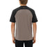 T-shirt Vaude Men Loamer taupe et noir, dos uni, respirant et confortable pour cyclisme et activités outdoor