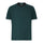 T-shirt Vaude Men Loamer vert fonce avec col noir, tissu technique respirant pour cyclisme et activités outdoor