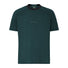 T-shirt Vaude Men Loamer vert fonce avec col noir, tissu technique respirant pour cyclisme et activités outdoor